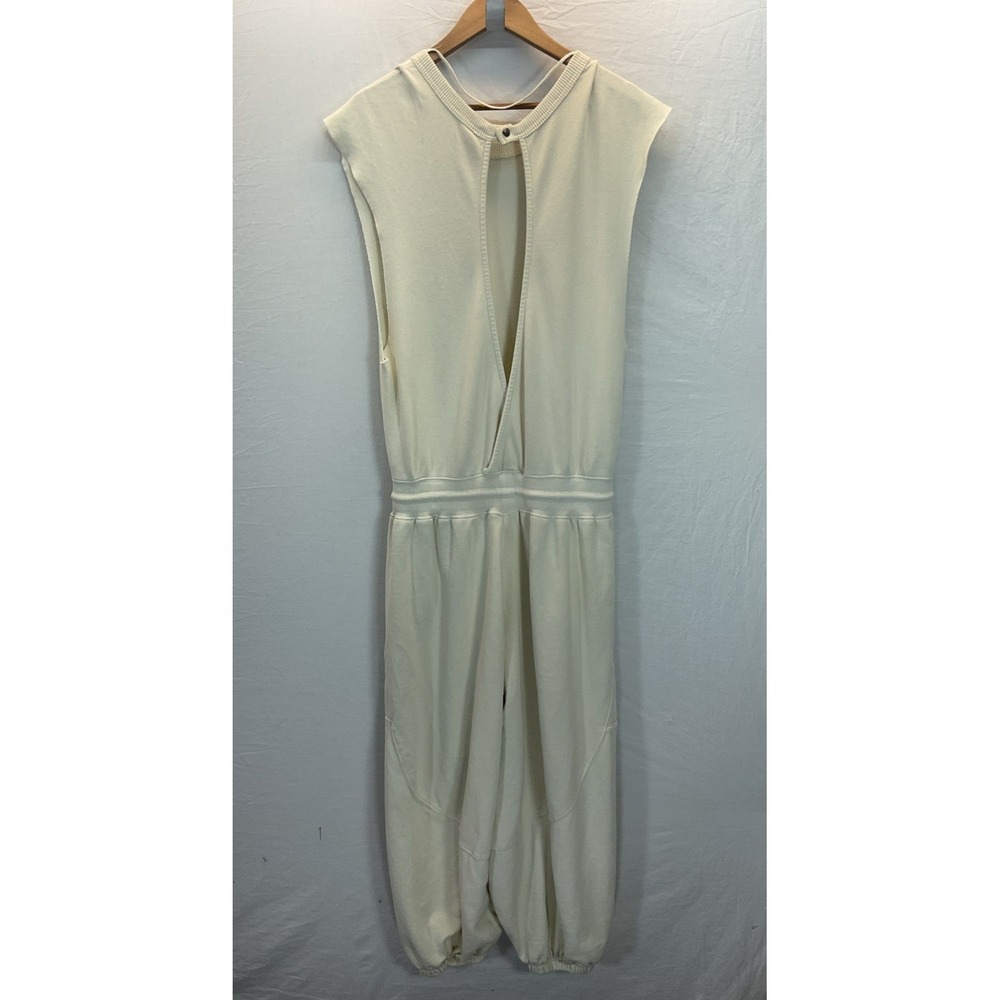 Free People Movement Throw And Go Jumpsuit SM One Piece Ivory Sweats‎ oversized - Picture 5 of 16